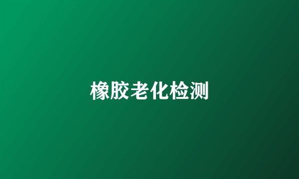 橡胶老化检测