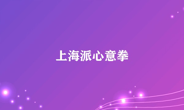 上海派心意拳