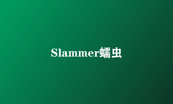 Slammer蠕虫