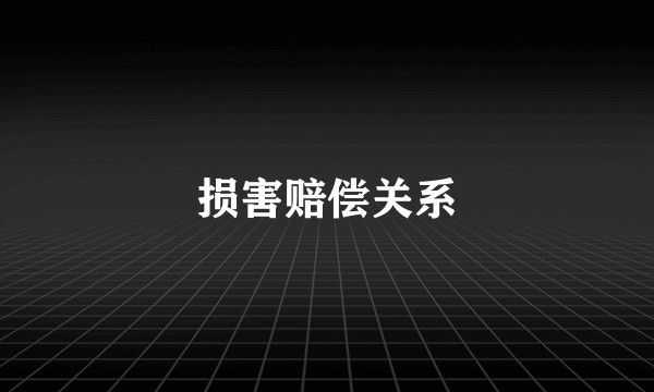 损害赔偿关系
