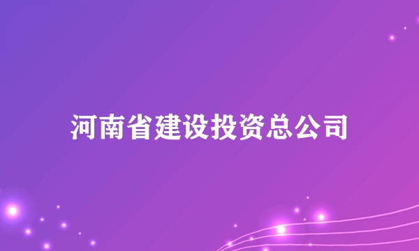 河南省建设投资总公司