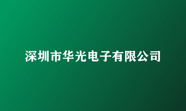 深圳市华光电子有限公司