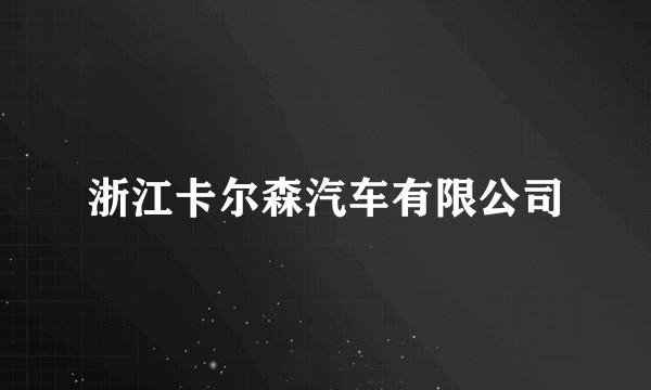 浙江卡尔森汽车有限公司