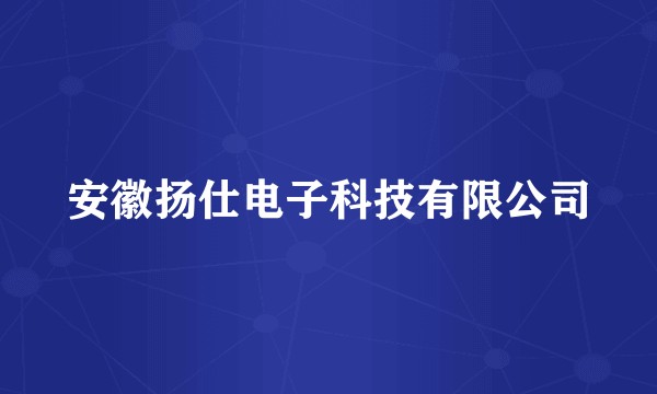 安徽扬仕电子科技有限公司