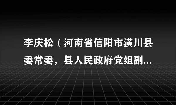 李庆松(河南省信阳市潢川县委常委,县人民政府党组副书记、常务副县长)