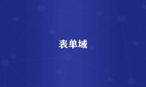 表单域