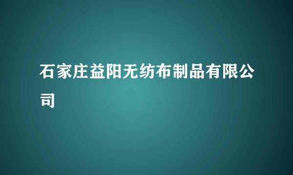 石家庄益阳无纺布制品有限公司