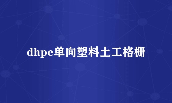 dhpe单向塑料土工格栅