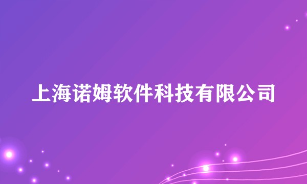 上海诺姆软件科技有限公司