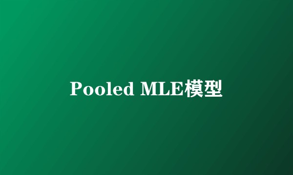 Pooled MLE模型