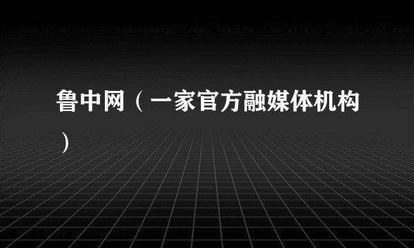 鲁中网（一家官方融媒体机构）
