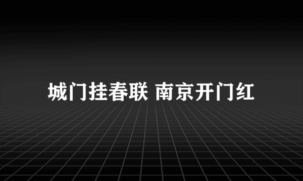 城门挂春联 南京开门红