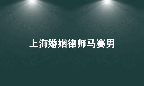 上海婚姻律师马赛男