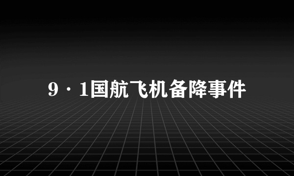 9·1国航飞机备降事件