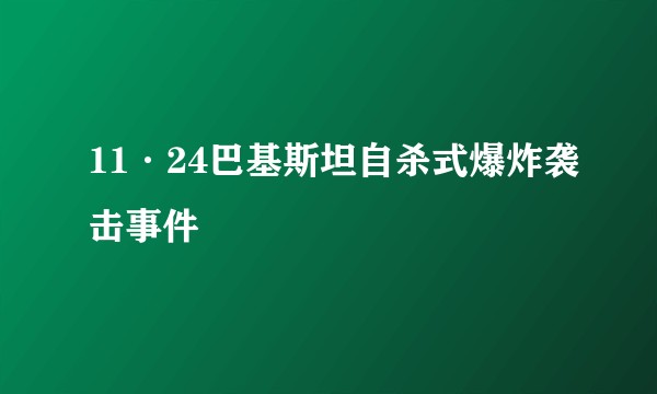 11·24巴基斯坦自杀式爆炸袭击事件