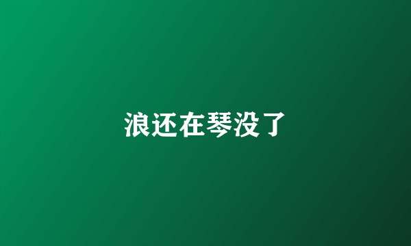 浪还在琴没了