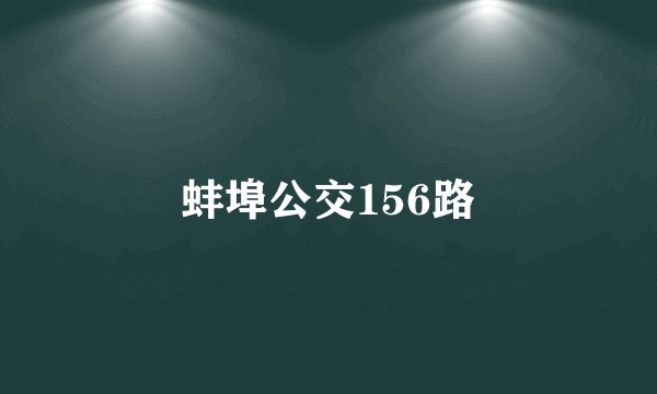 蚌埠公交156路