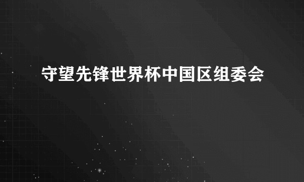 守望先锋世界杯中国区组委会