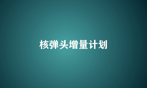 核弹头增量计划