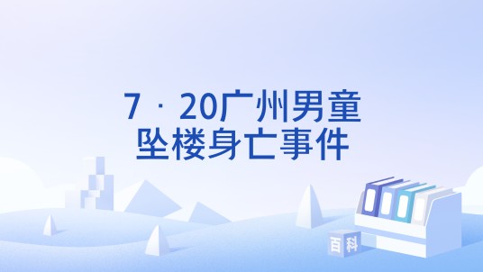7·20广州男童坠楼身亡事件