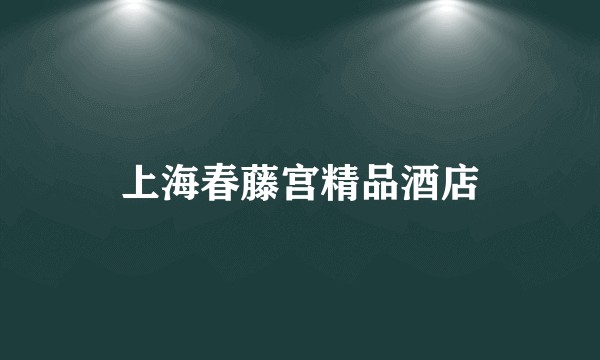 上海春藤宫精品酒店
