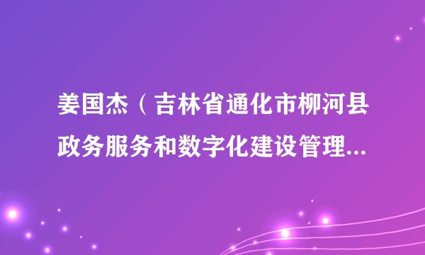 姜国杰（吉林省通化市柳河县政务服务和数字化建设管理局原党组书记、局长）