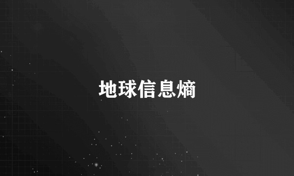 地球信息熵