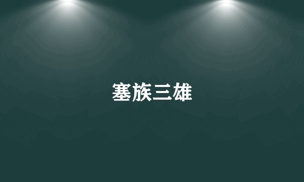 塞族三雄