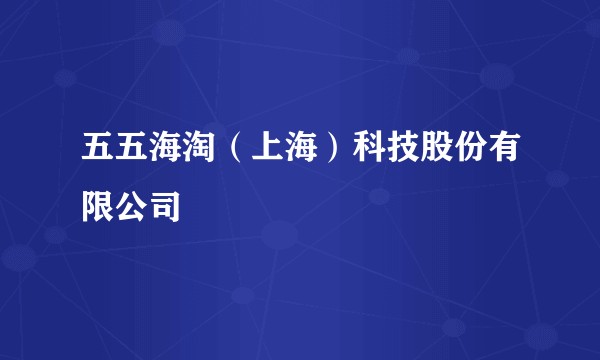 五五海淘(上海)科技股份有限公司