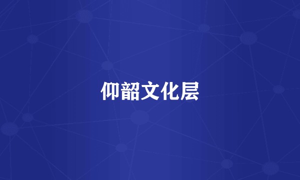 仰韶文化层