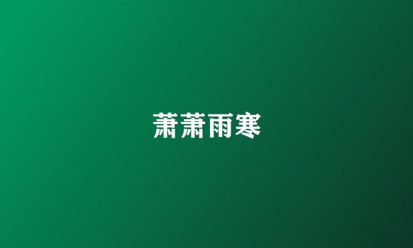 萧萧雨寒