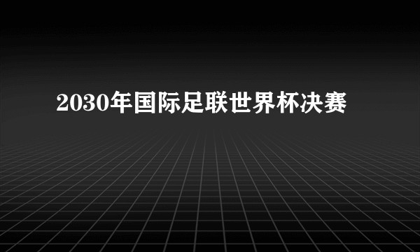 2030年国际足联世界杯决赛
