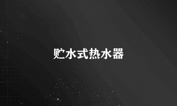 贮水式热水器