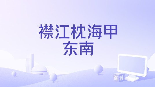 襟江枕海甲东南