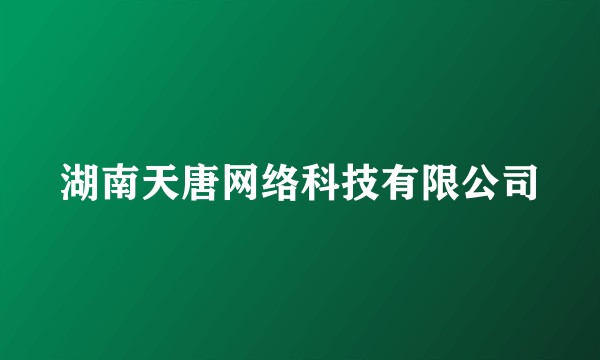 湖南天唐网络科技有限公司