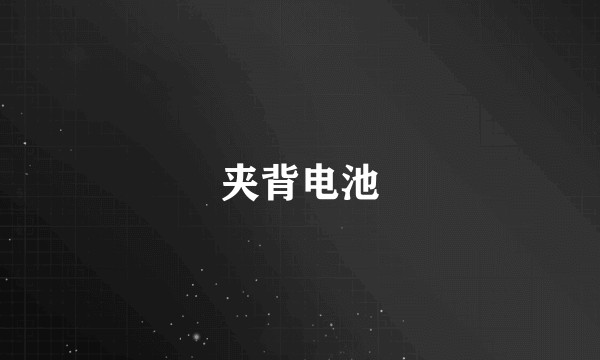 夹背电池