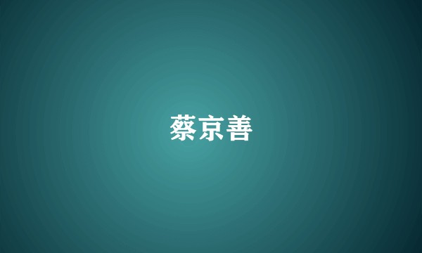 蔡京善