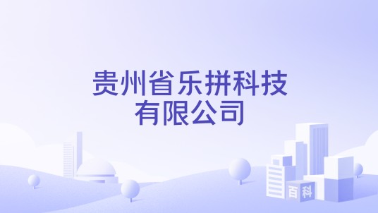 贵州省乐拼科技有限公司