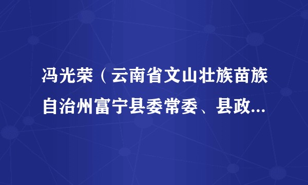 冯光荣(云南省文山壮族苗族自治州富宁县委常委、县政府党组成员、县政府机关党组书记、办公室主任)