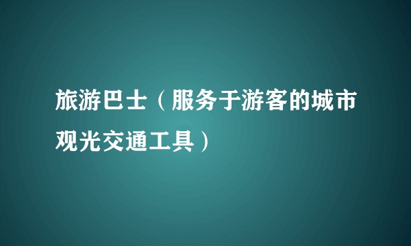 旅游巴士（服务于游客的城市观光交通工具）