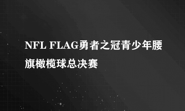 NFL FLAG勇者之冠青少年腰旗橄榄球总决赛