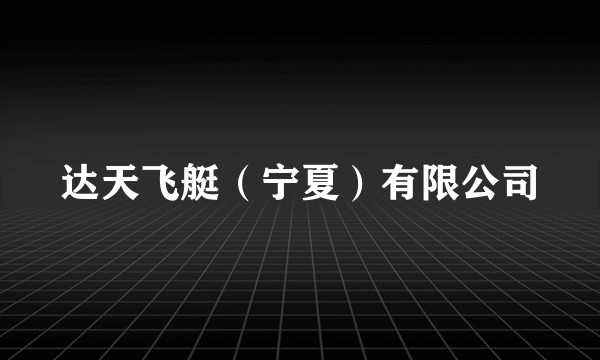达天飞艇(宁夏)有限公司