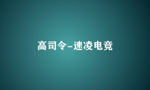 高司令-速凌电竞