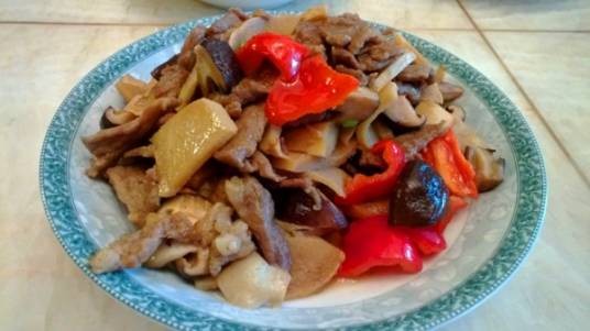 肉片炒二冬