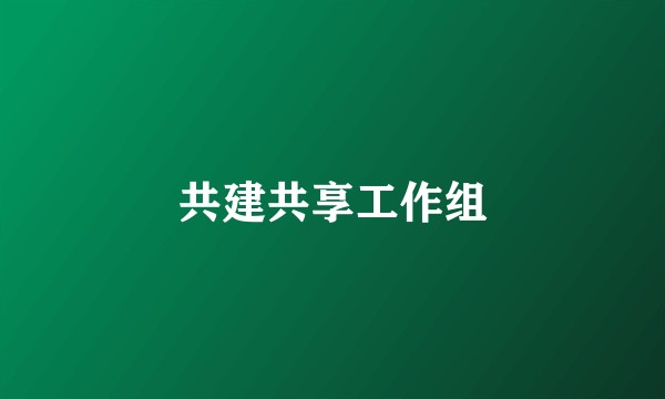 共建共享工作组