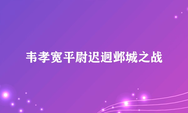韦孝宽平尉迟迥邺城之战