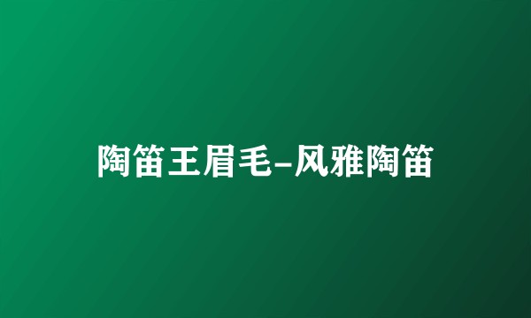 陶笛王眉毛-风雅陶笛