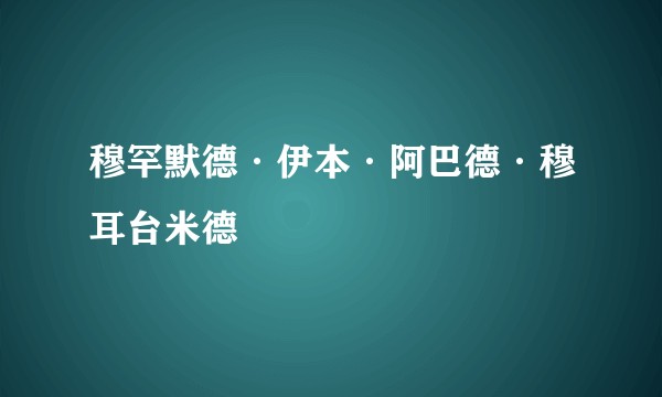 穆罕默德·伊本·阿巴德·穆耳台米德