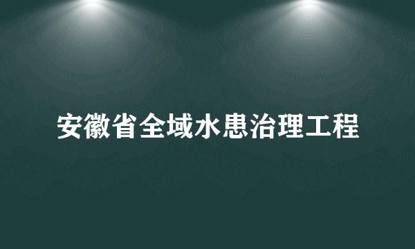 安徽省全域水患治理工程