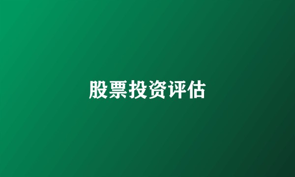 股票投资评估